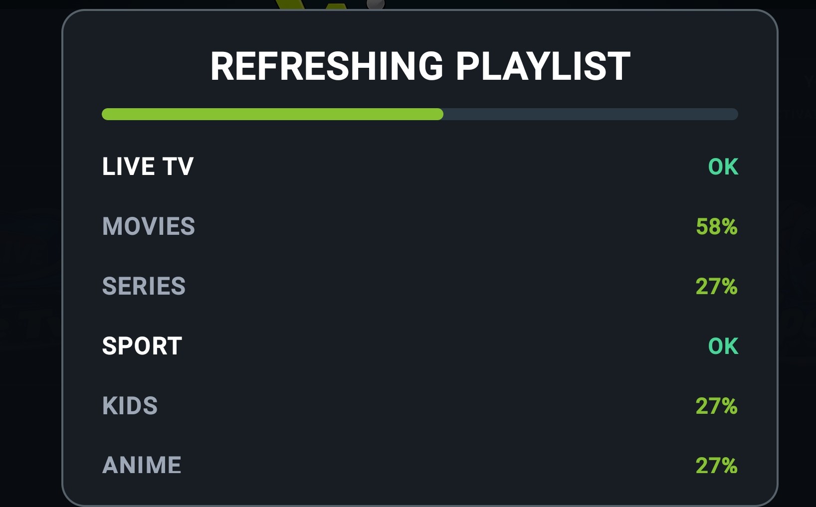 Wi Player fast playlist upload progress